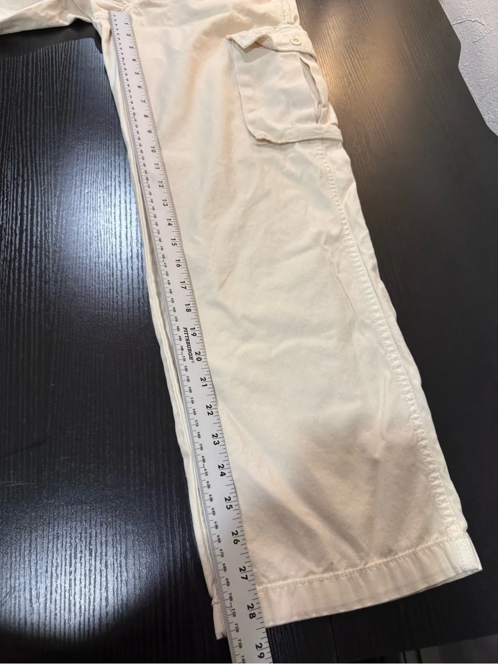 Madewell Low-Slung Straight Cargo Pants Size 24 French Vanilla Cream Utility
